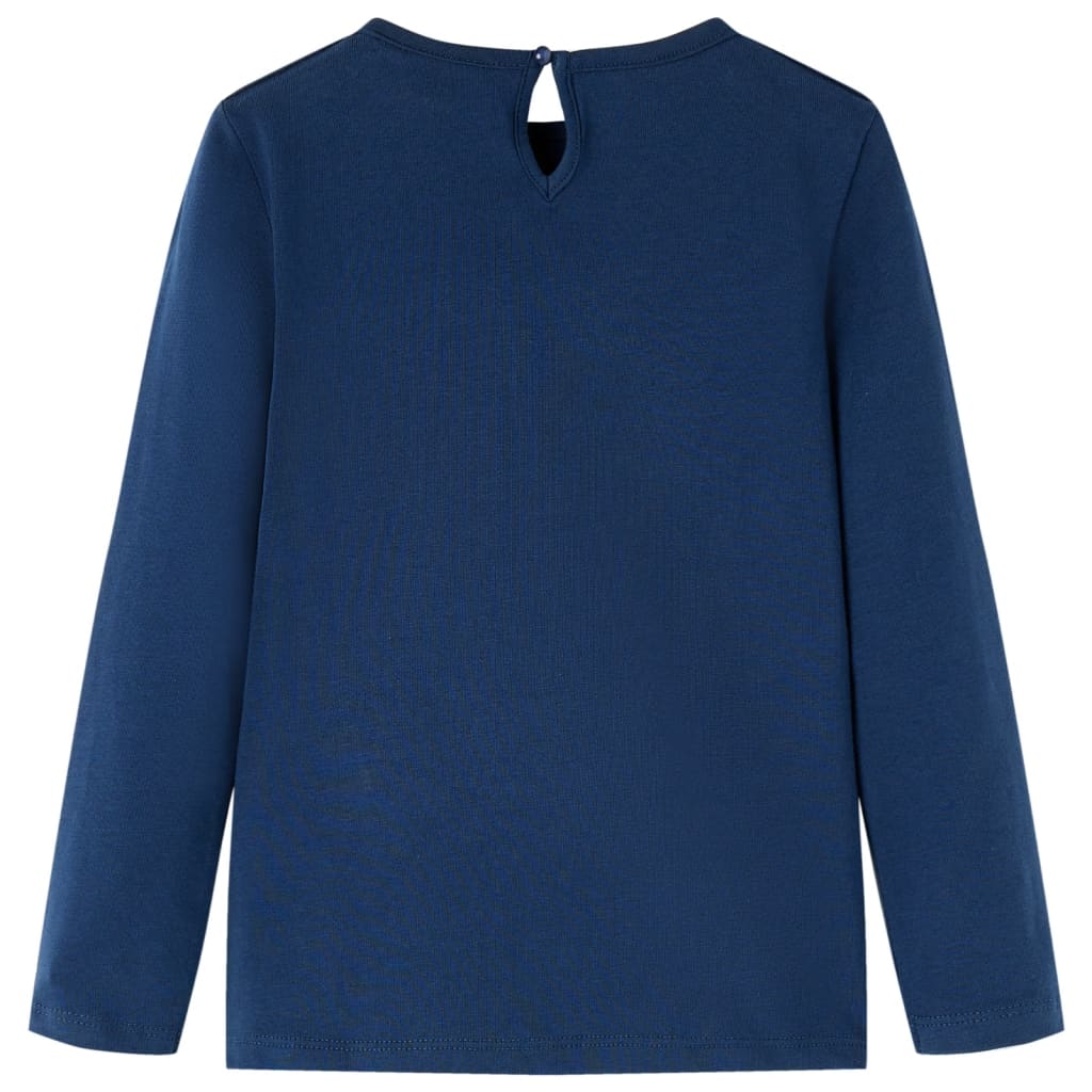 VidaXL Kindershirt mit langen Ärmeln 116 Marineblau