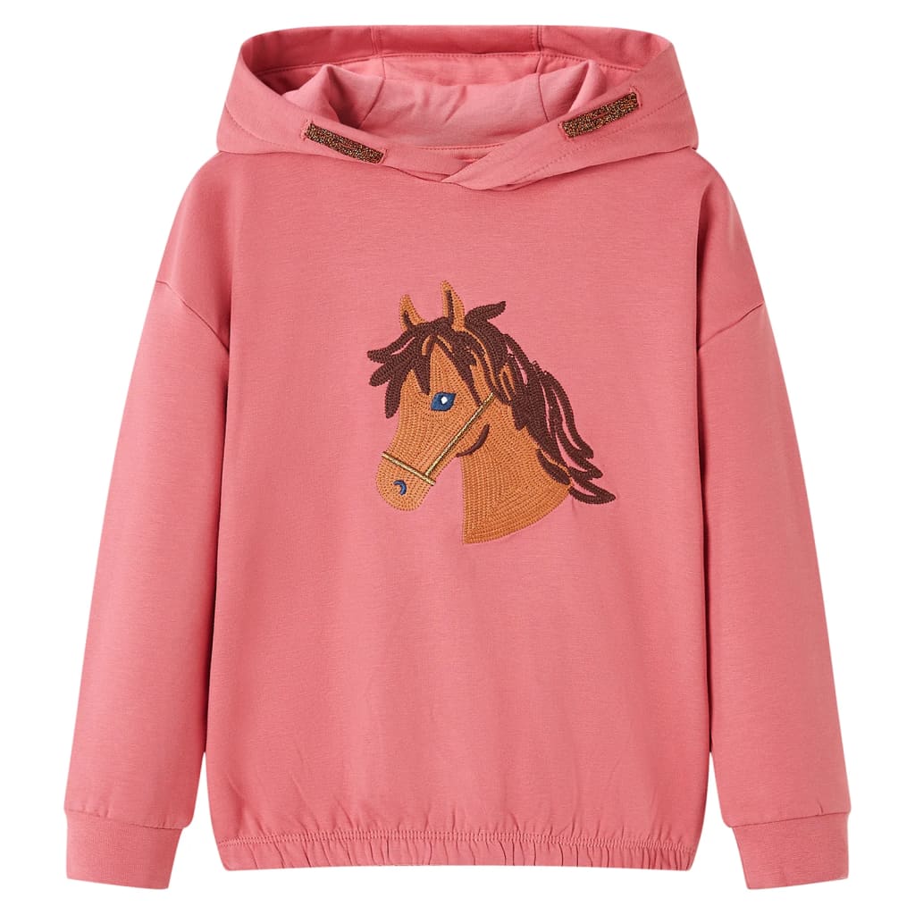 VidaXL Kinderpullover mit Kapuze 92 Altrosa