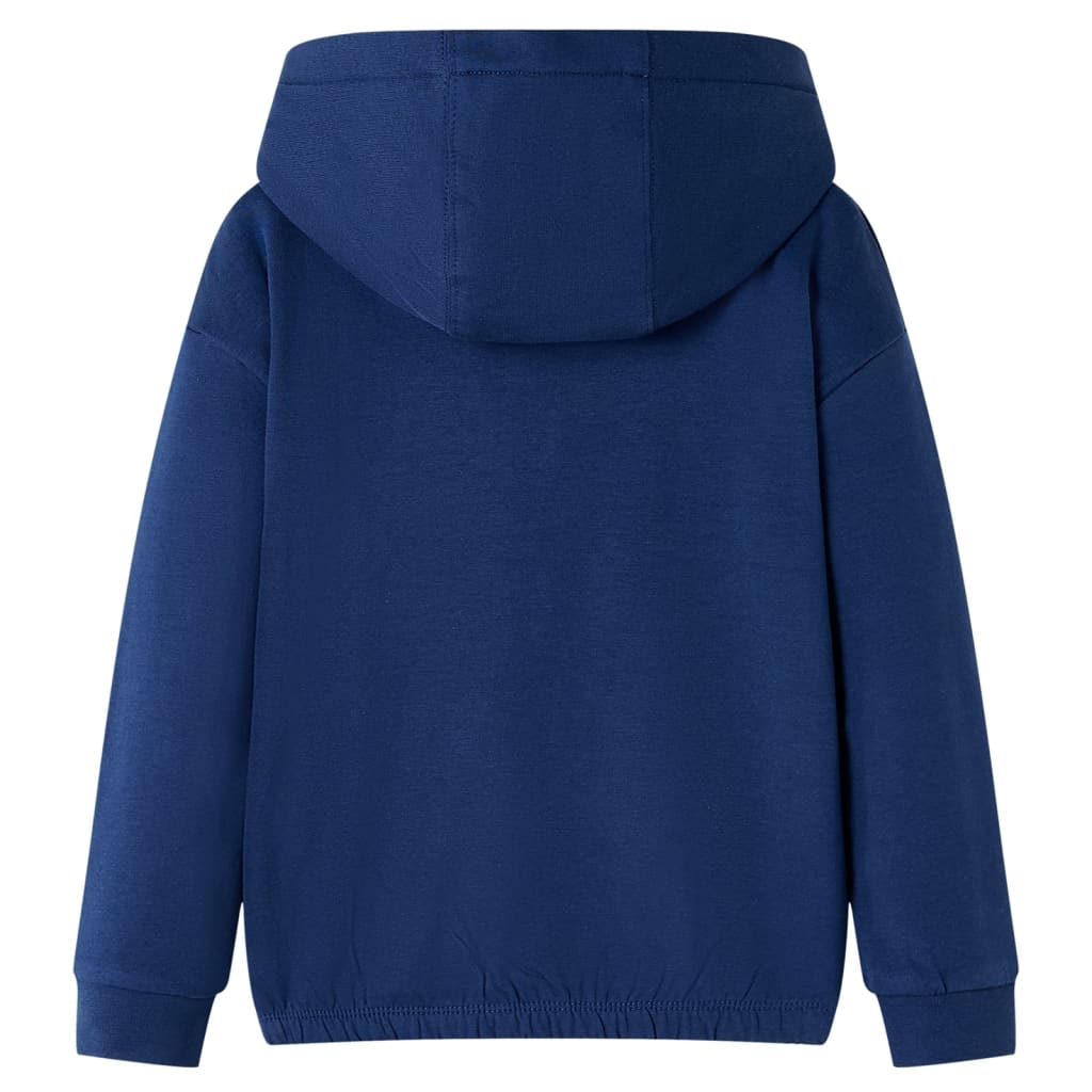 VidaXL Kinderpullover mit Kapuze 92 Marineblau