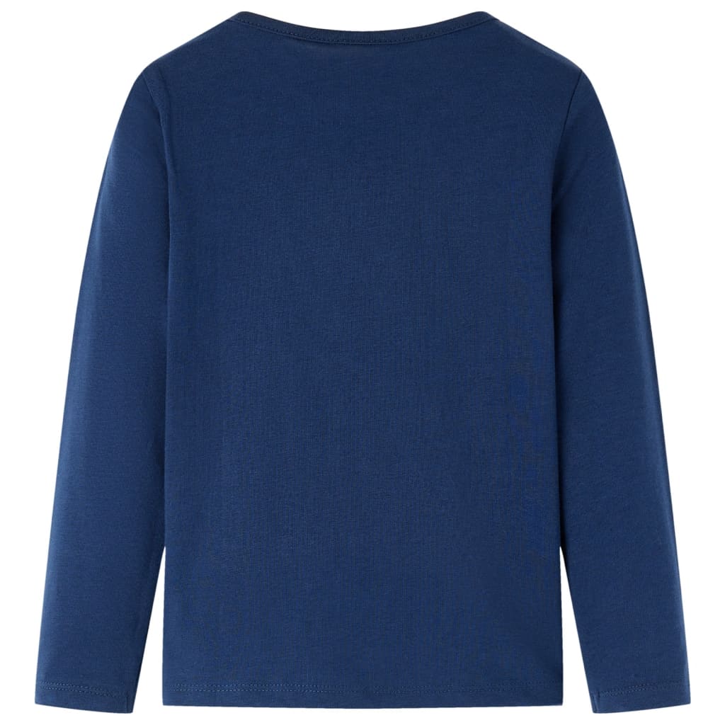 VidaXL Kindershirt mit langen Ärmeln 128 Marineblau