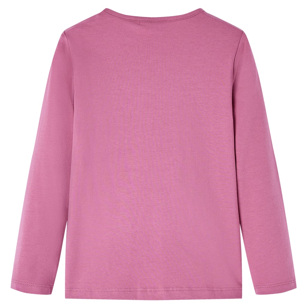 VidaXL Kindershirt mit langen Ärmeln 92 Himbeerfarbe