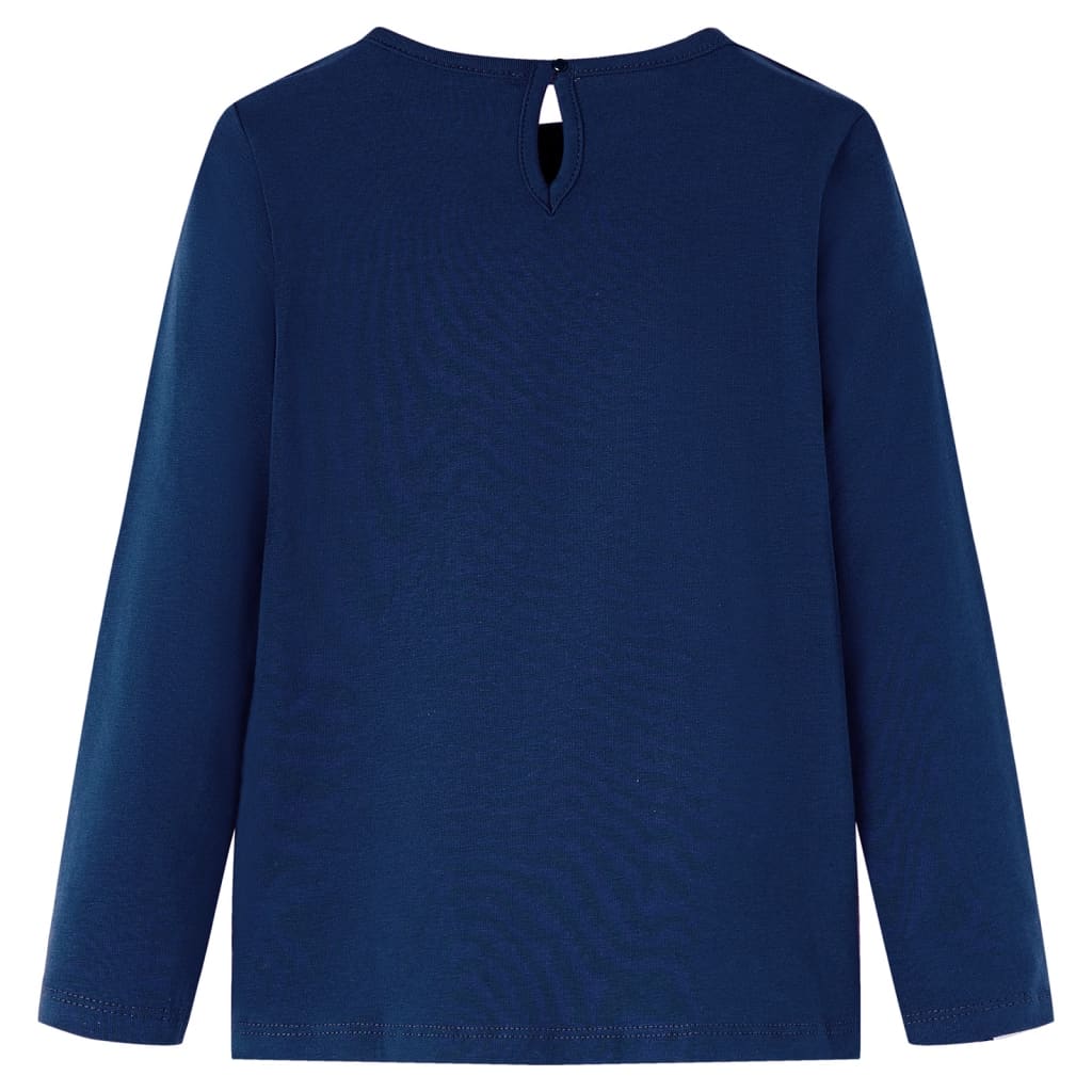 VidaXL Kindershirt mit langen Ärmeln 104 Marineblau