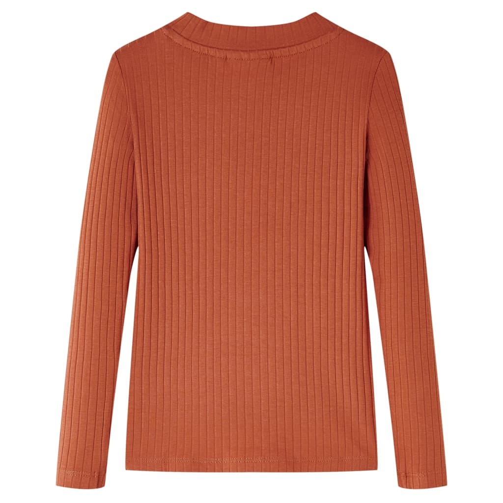 VidaXL Kindershirt mit langen Ärmeln 104 cognacfarben