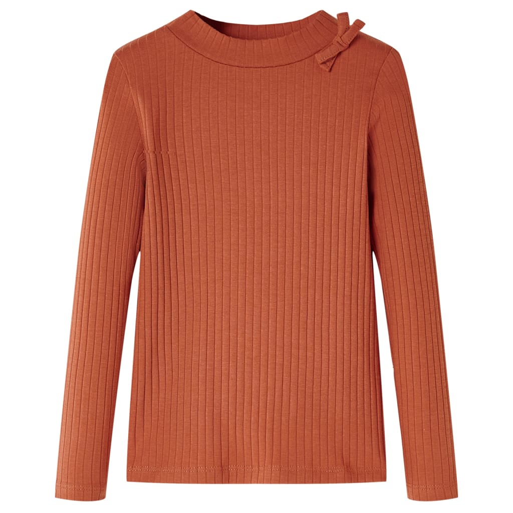 VidaXL Kindershirt mit langen Ärmeln 116 cognacfarben