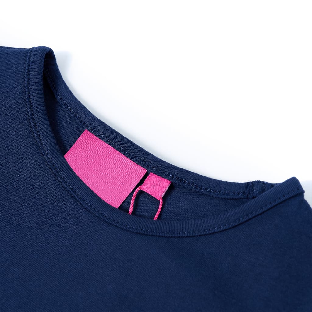 VidaXL Kindershirt mit langen Ärmeln 92 Marineblau