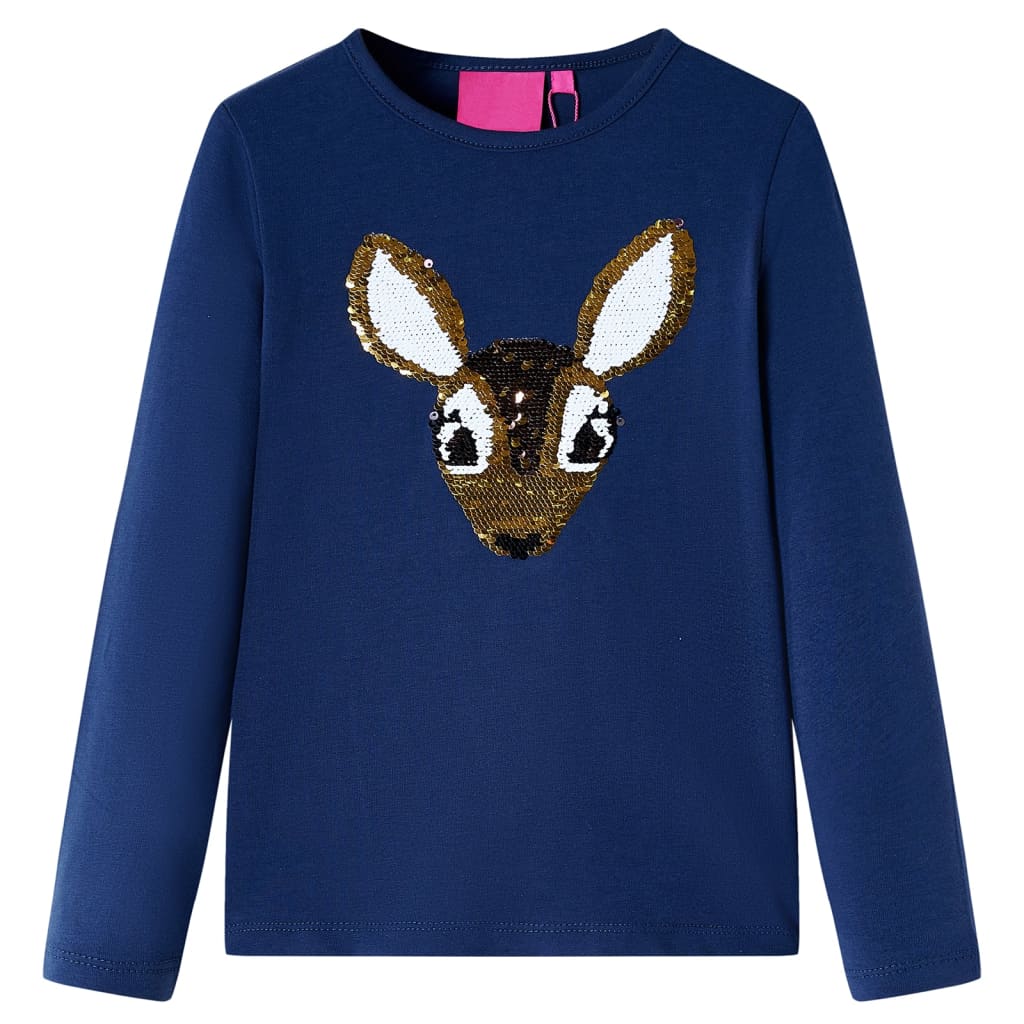 VidaXL Kindershirt mit langen Ärmeln 116 Marineblau