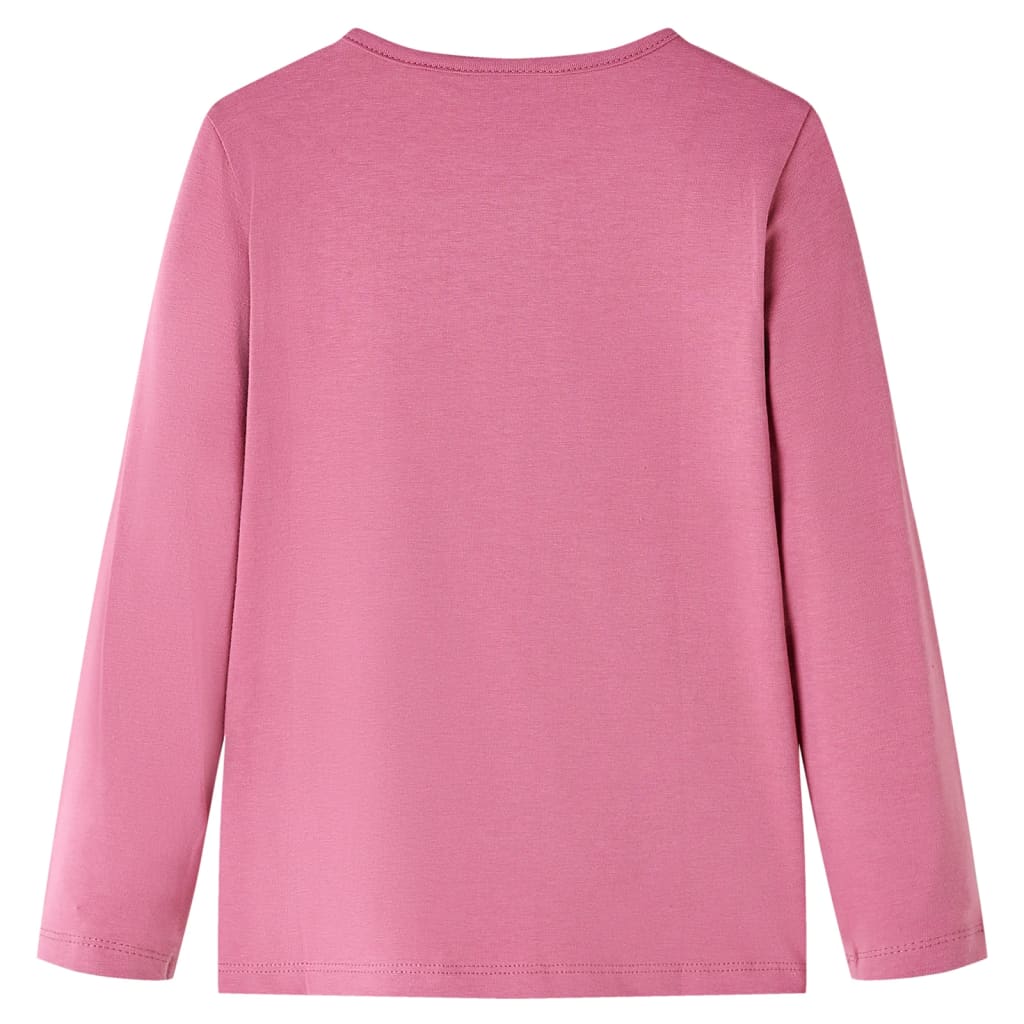 VidaXL Kindershirt mit langen Ärmeln 128 himbeerfarben