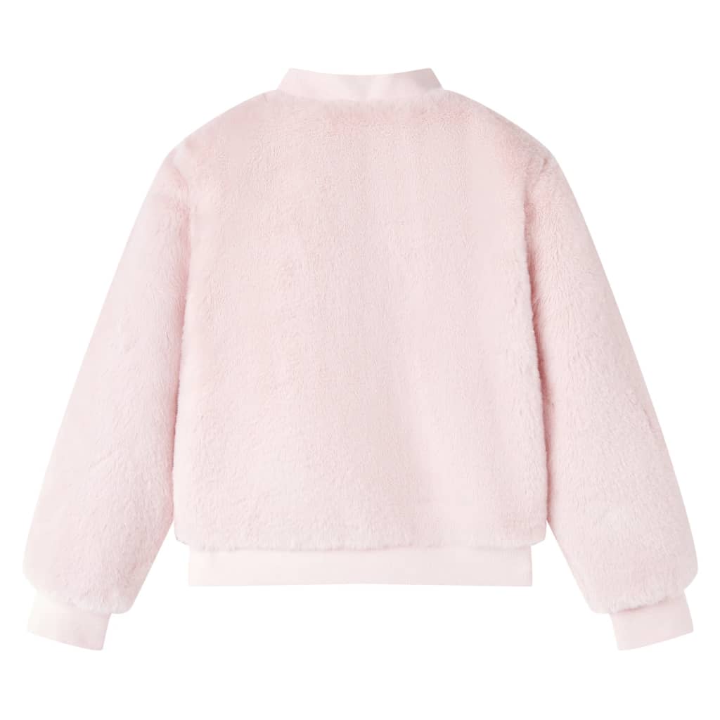 VidaXL Kindermantel 140 Kunstfell Zartrosa