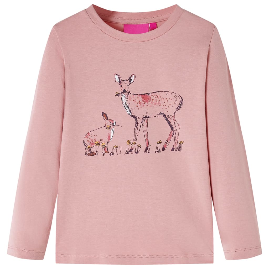VidaXL Kindershirt mit langen Ärmeln 140 rosa