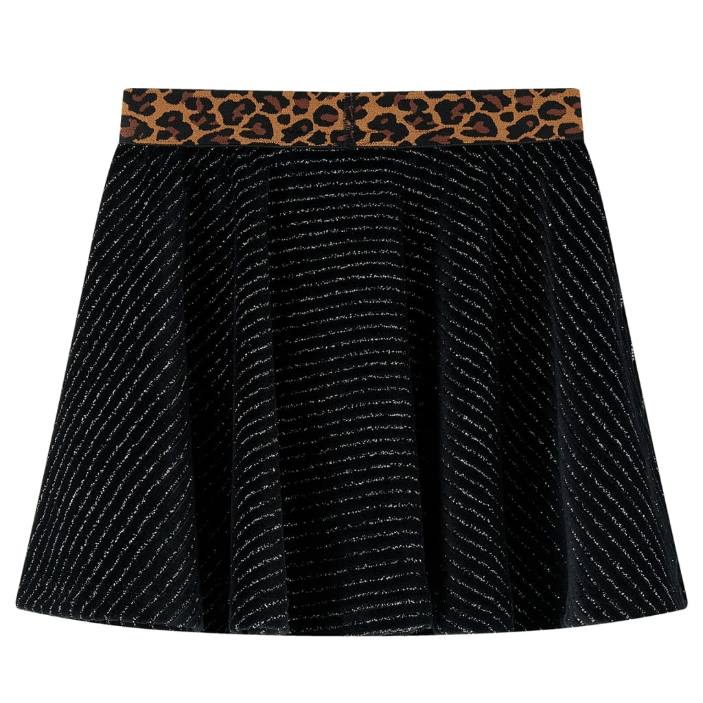 VidaXL Kinderrock mit Leopardenbund 116 Schwarz
