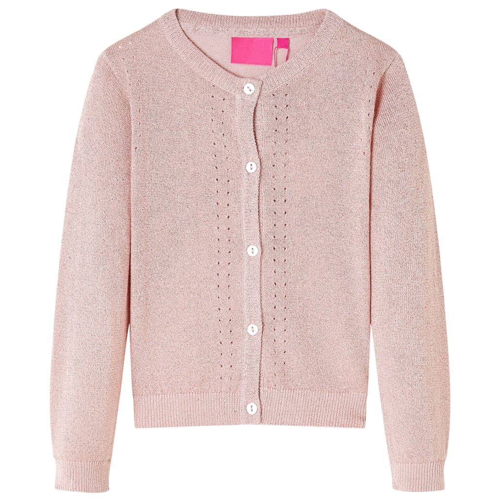 VidaXL Kinderstrickjacke gestrickt 92 zartrosa