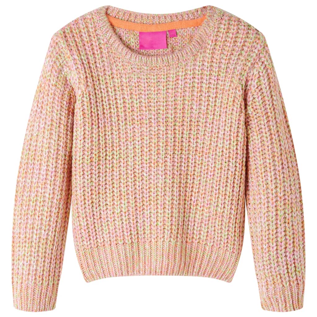 VidaXL Kinderpullover gestrickt 128 zartrosa
