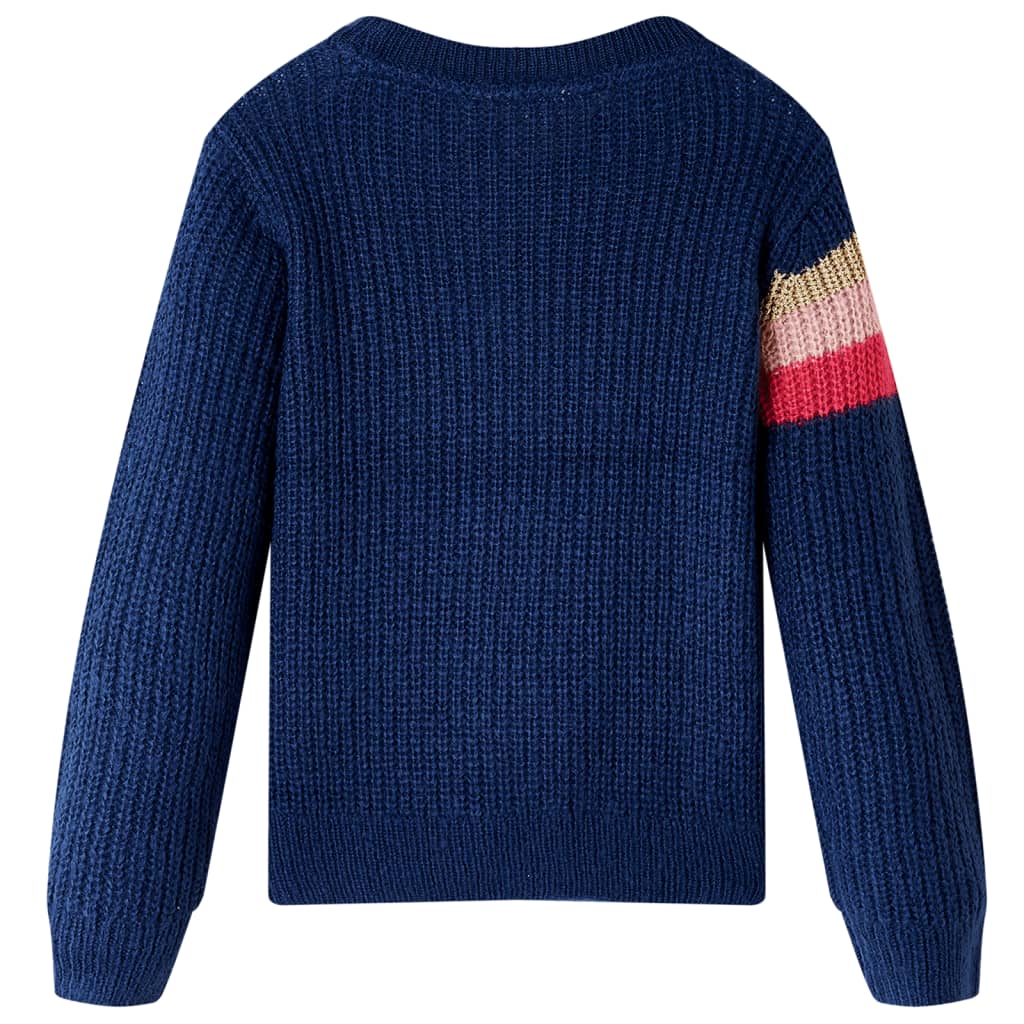 VidaXL Kinderpullover gestrickt 140 Marineblau