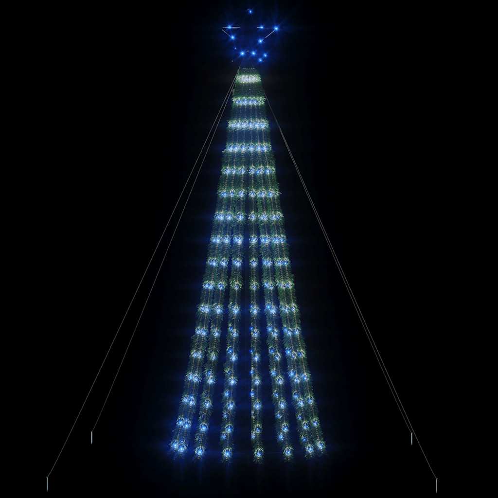 Vidaxxl LED-Weihnachtsbaum 275 LEDs 180 cm blau