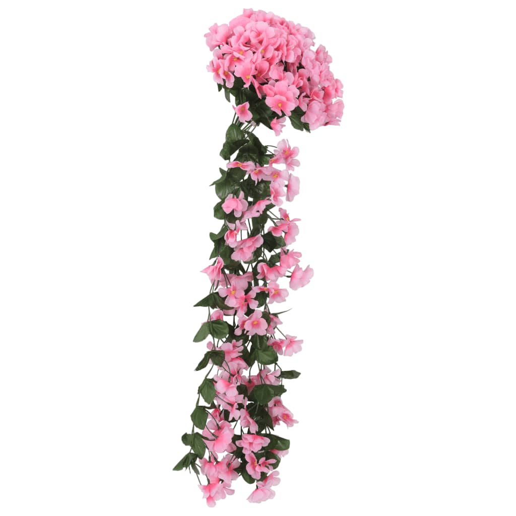 VidaXL Weihnachtsgirlanden mit Blumen 3 Stück 85 cm Rosa