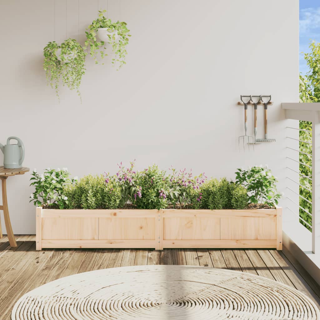 Vidaxx Pflanzgefäß 180x31x31 cm aus massivem Kiefernholz