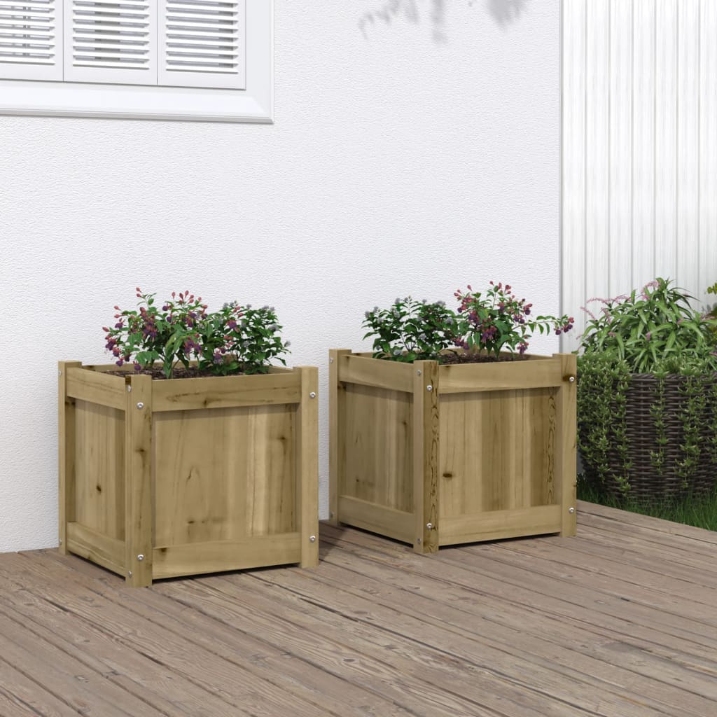 Vidaxl Pflanzgefäße 2 cm imprägniertes Holz