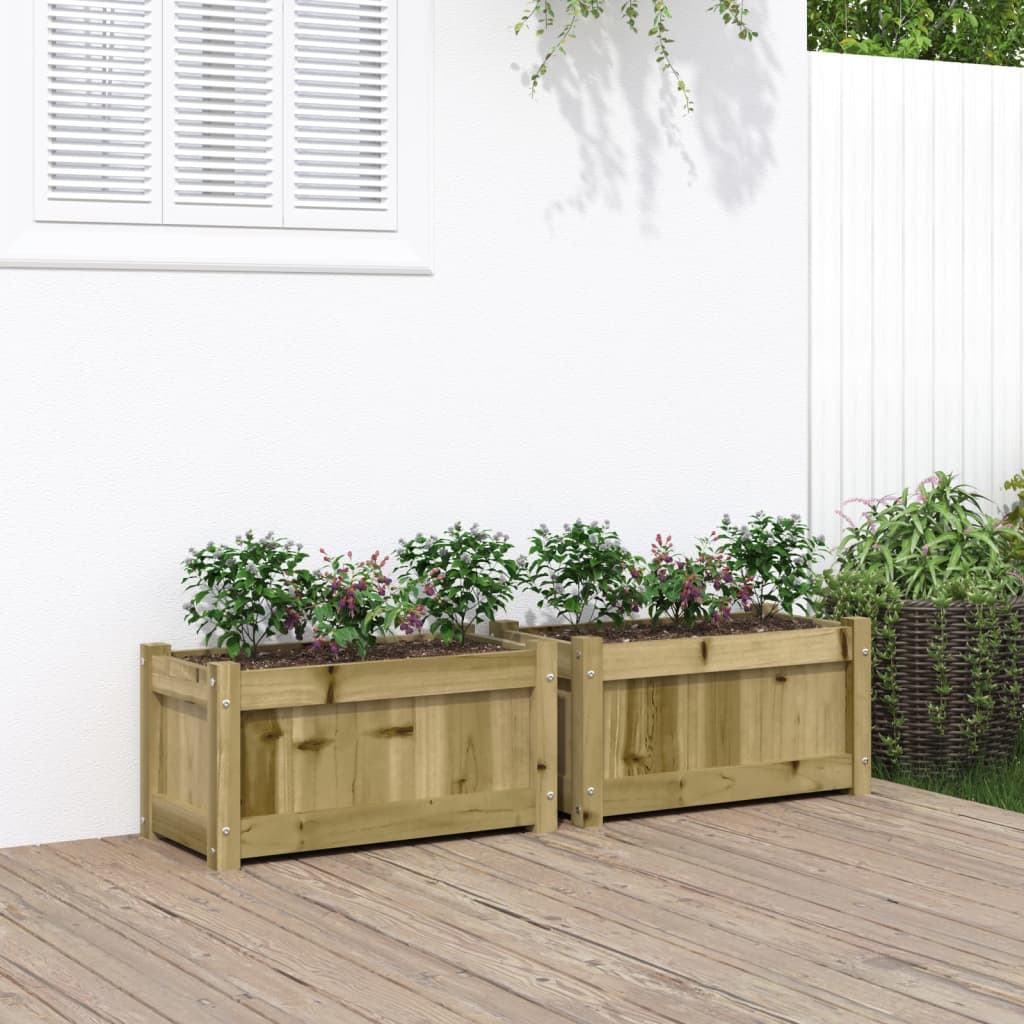 Vidaxl Pflanzgefäße 2 cm imprägniertes Holz