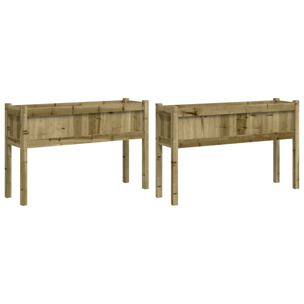 Vidaxl-Pflanzgefäße mit Beinen aus 2 cm imprägniertem Holz