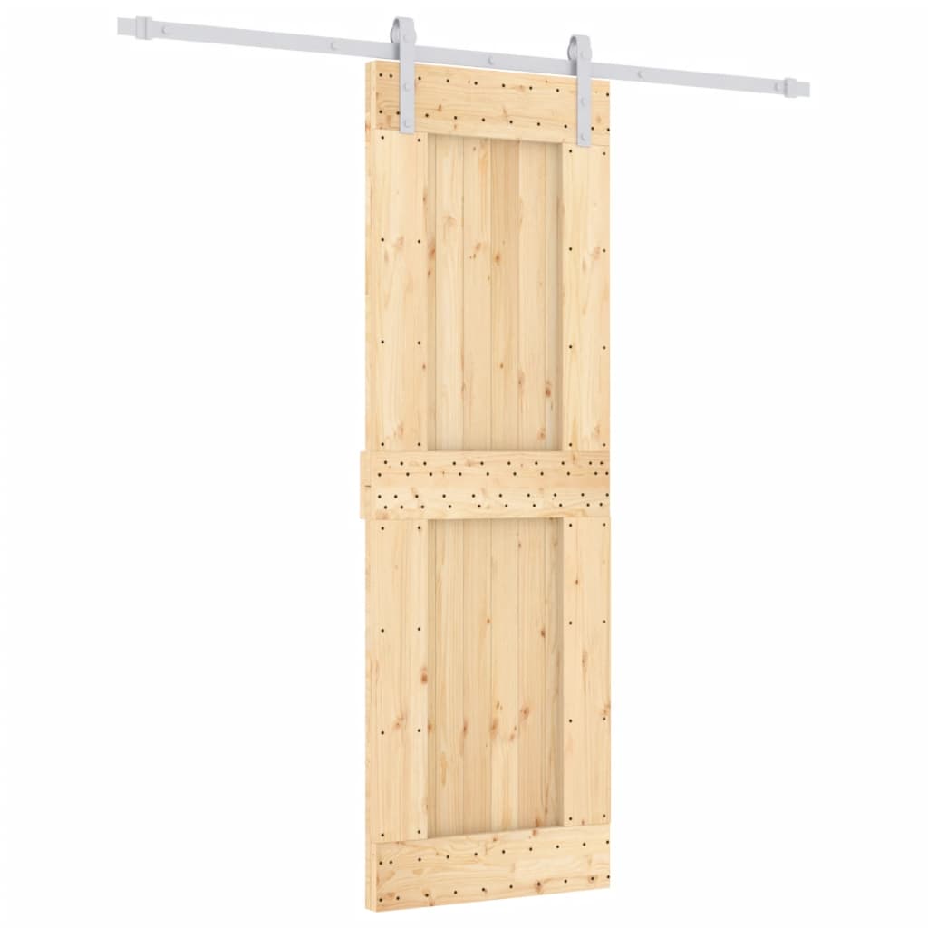 VidaXL Schiebetür mit Beschlägen 70x210 cm massives Kiefernholz
