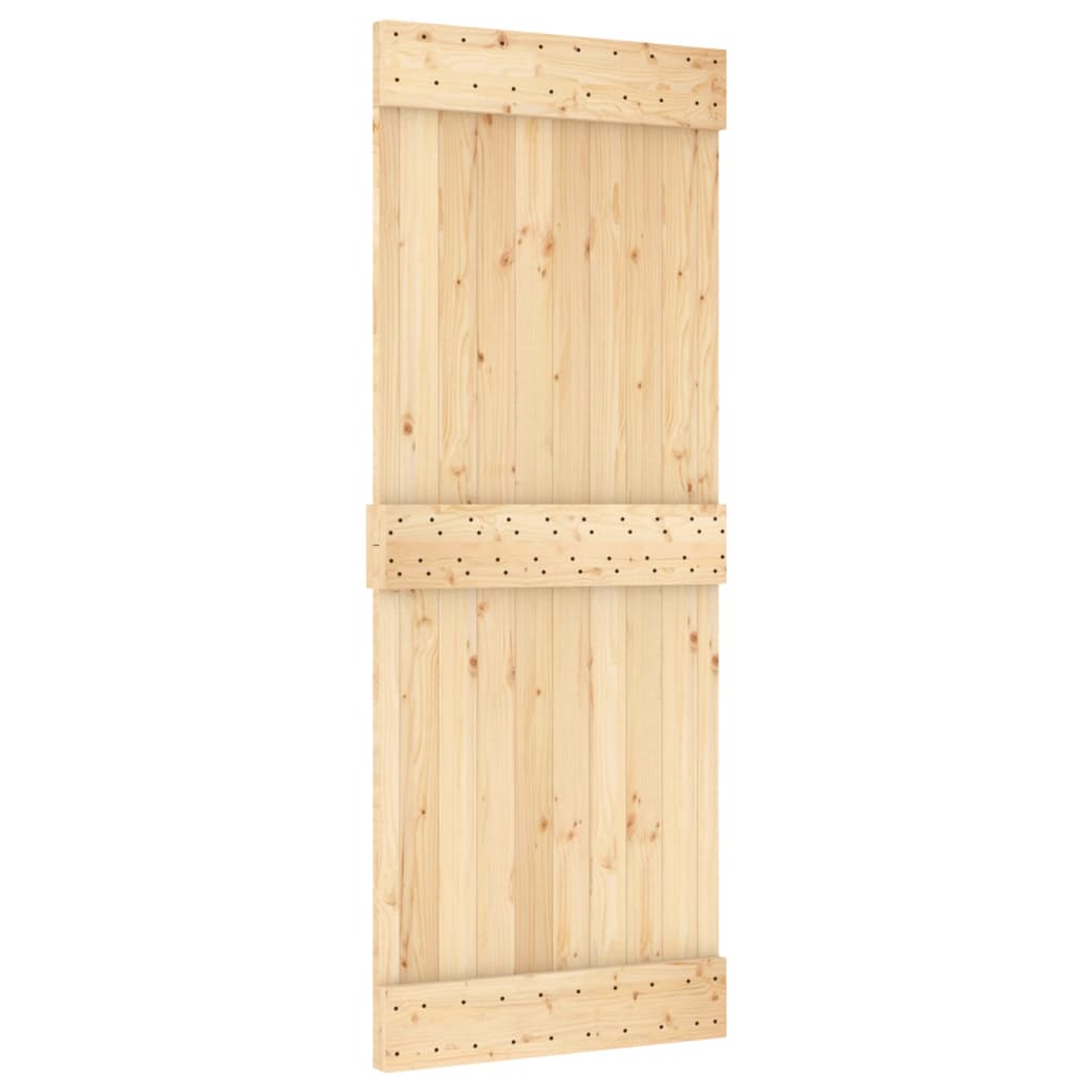 VidaXL Schiebetür mit Beschlägen 80x210 cm massives Kiefernholz