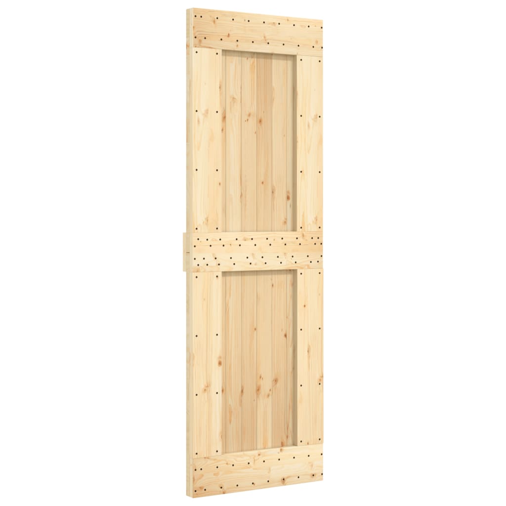 VidaXL Schiebetür mit Beschlägen 70x210 cm massives Kiefernholz