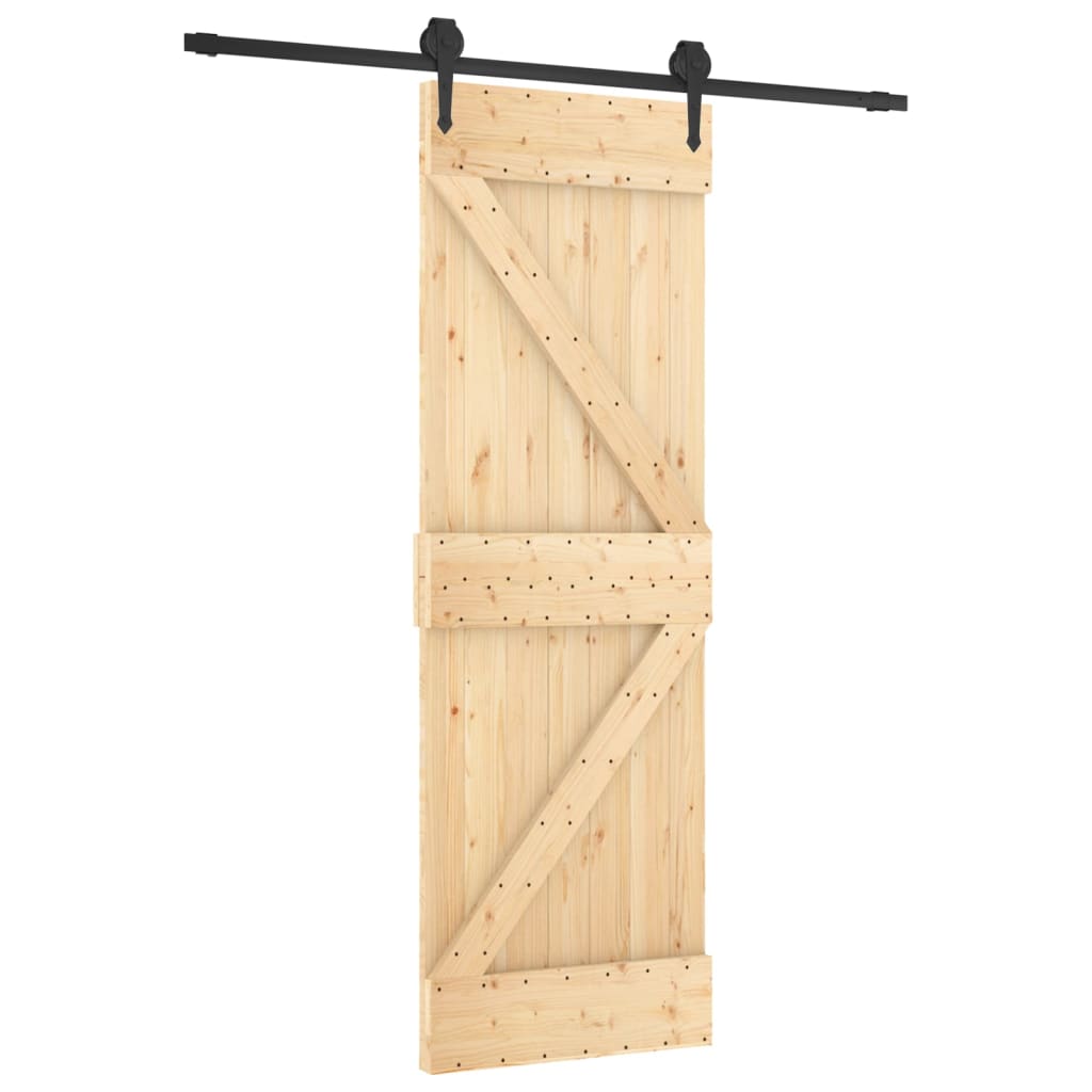 VidaXL Schiebetür mit Beschlägen 70x210 cm massives Kiefernholz