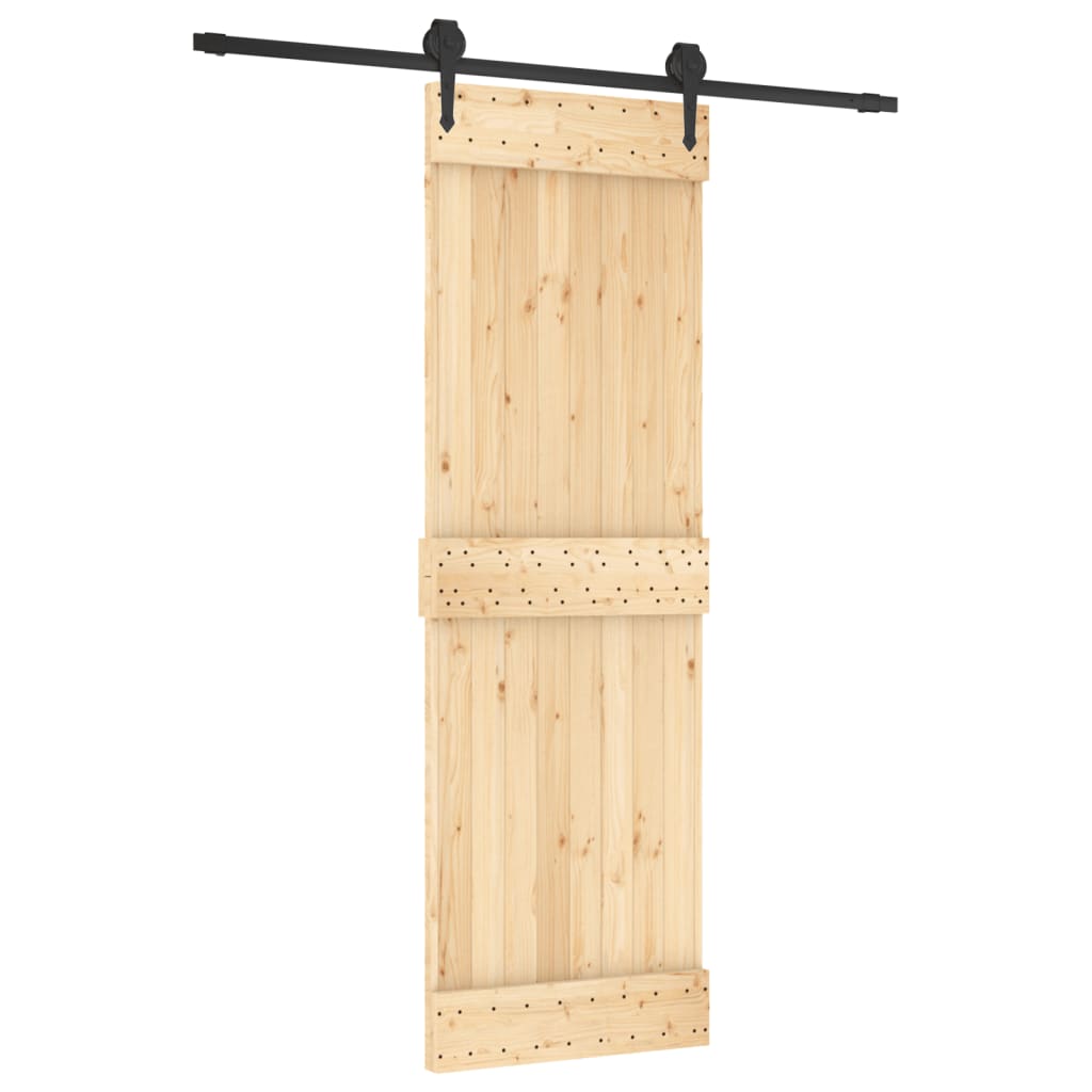 VidaXL Schiebetür mit Beschlägen 70x210 cm massives Kiefernholz