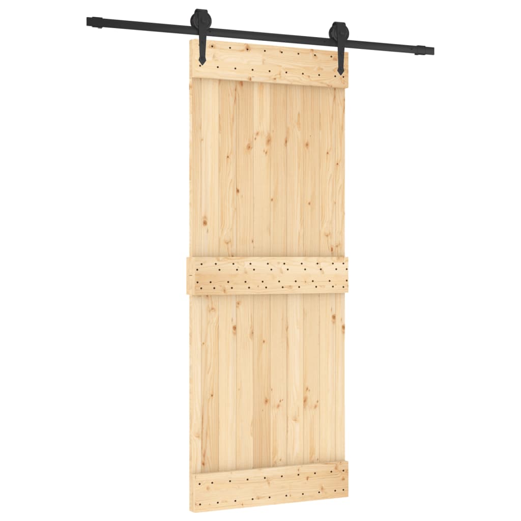 VidaXL Schiebetür mit Beschlägen 80x210 cm massives Kiefernholz