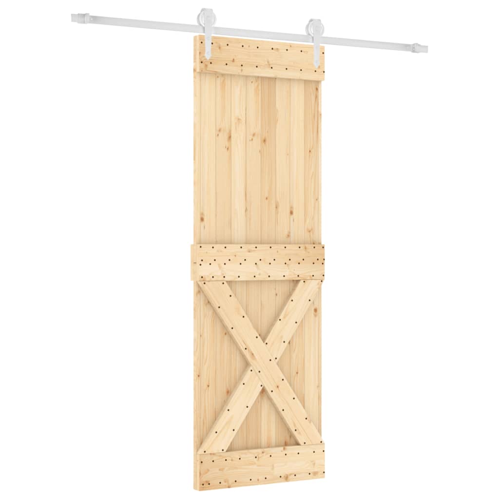VidaXL Schiebetür mit Beschlägen 70x210 cm massives Kiefernholz