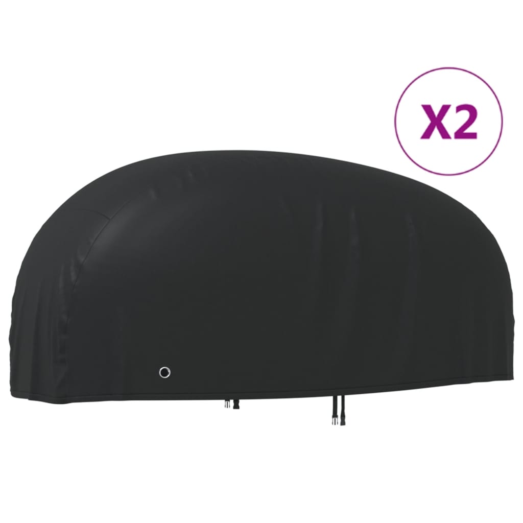 VidaXL Motorradabdeckungen 2 Stück 245x105x125 cm 210D Oxford-Stoff