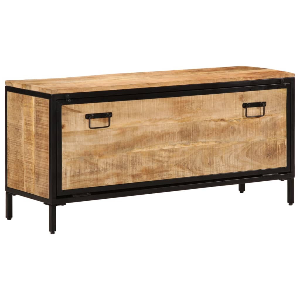 VidaXL Schuhschrank 110x35x53 cm massives raues Mangoholz