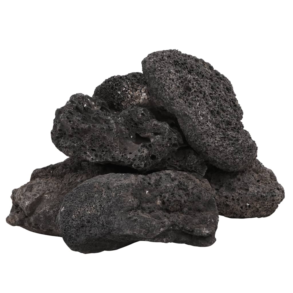 VidaXL Lavasteine 25 kg 10-30 cm schwarz