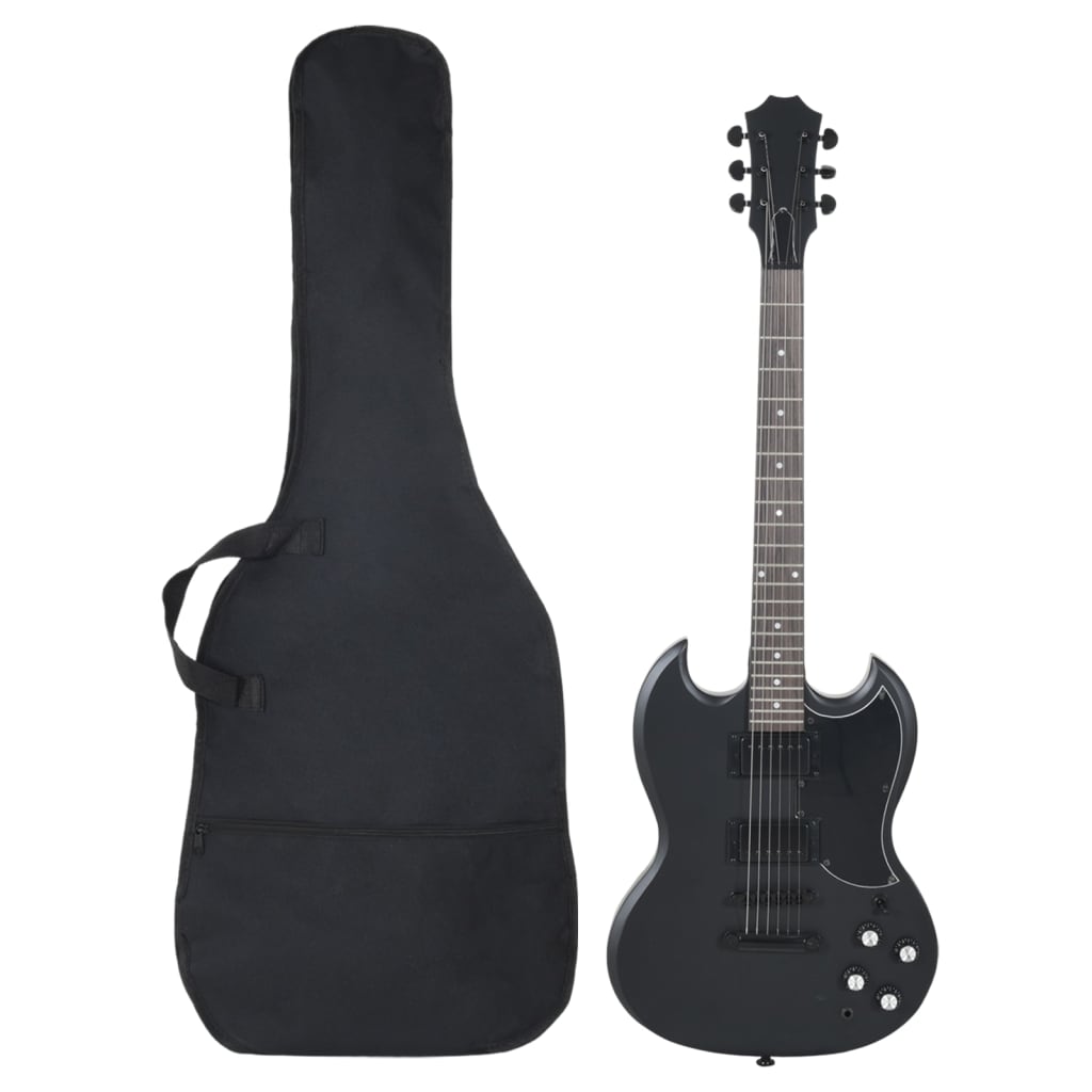 Vidaxl Gitarre für Einsteiger elektrisch mit Tasche 4 4 39 schwarz