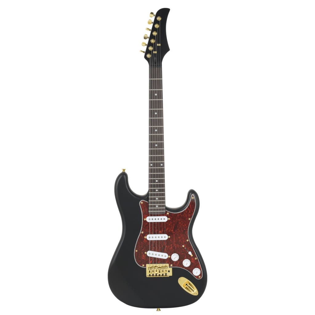 Vidaxl Gitarre für Einsteiger elektrisch mit Tasche 4 4 39 Schwarz und Gold