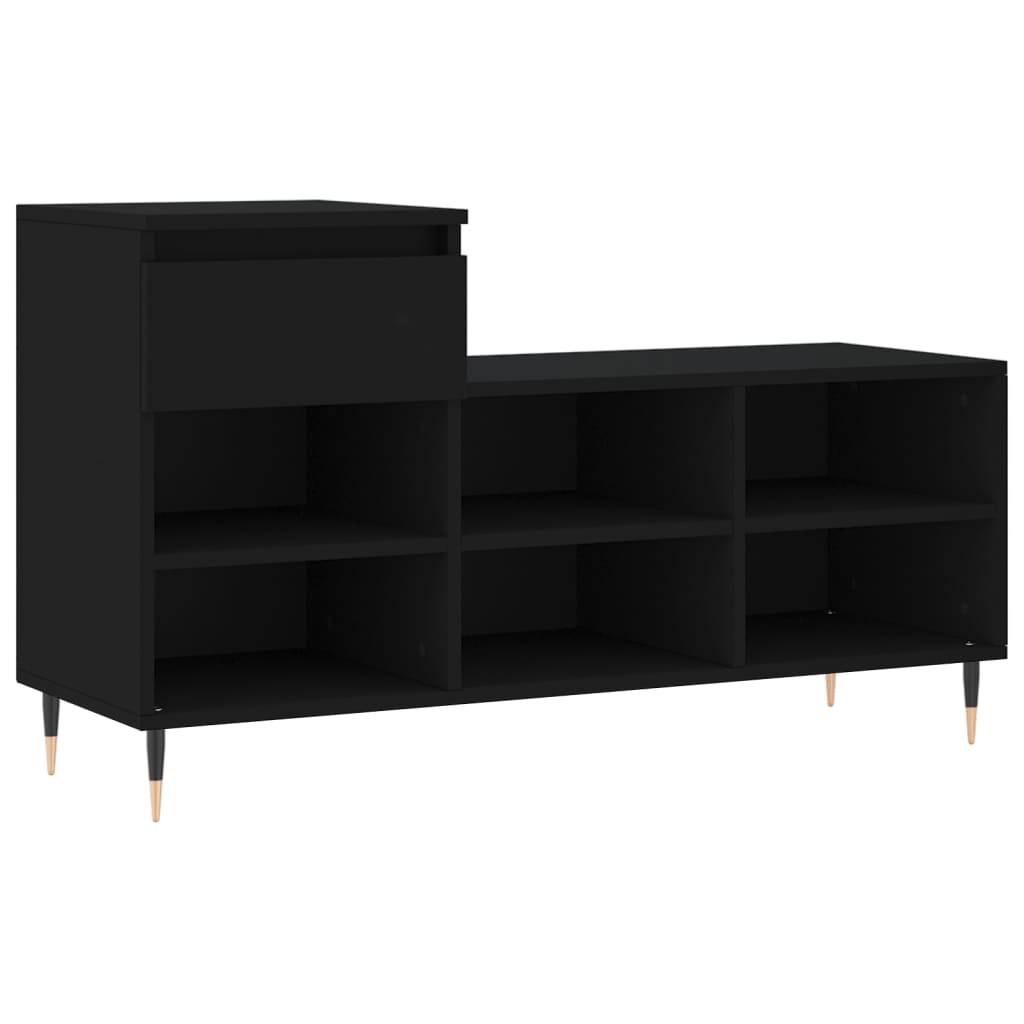 Vidaxx Schuhschrank 102x36x60 cm lackiertes Holz schwarz