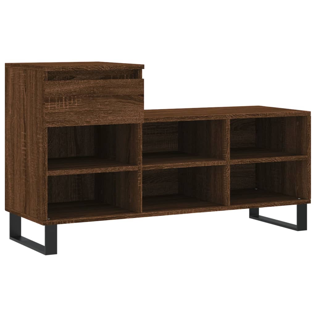 Vidaxx Schuhschrank 102x36x60 cm, fertige Holzfarbe, braune Eiche