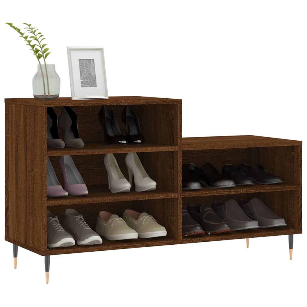 Vidaxx Schuhschrank 102x36x60 cm, fertige Holzfarbe, braune Eiche