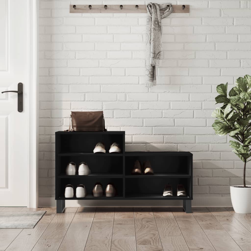 Vidaxx Schuhschrank 102x36x60 cm lackiertes Holz schwarz