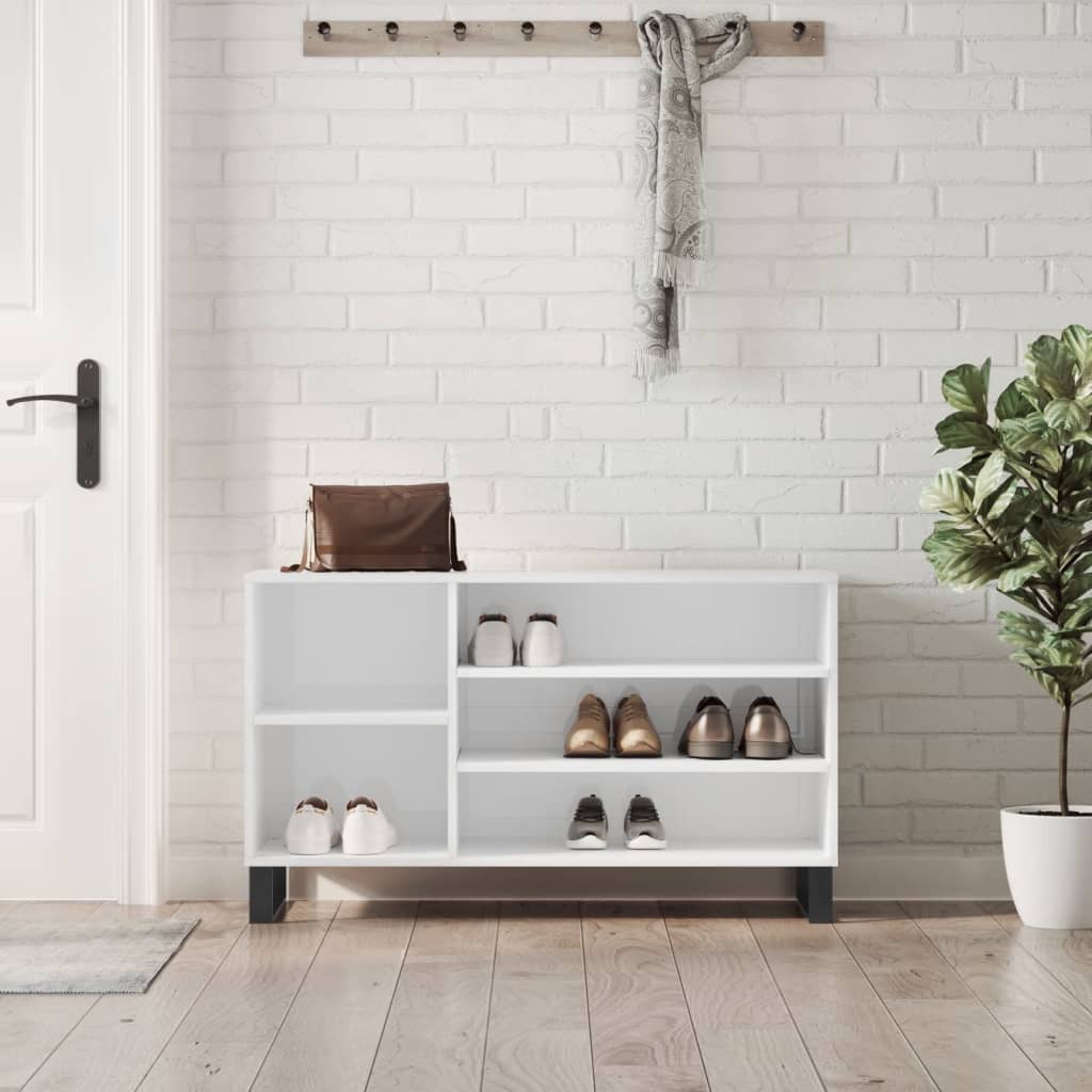 Vidaxx Schuhschrank 102x36x60 cm lackiertes Holz Hochglanz weiß