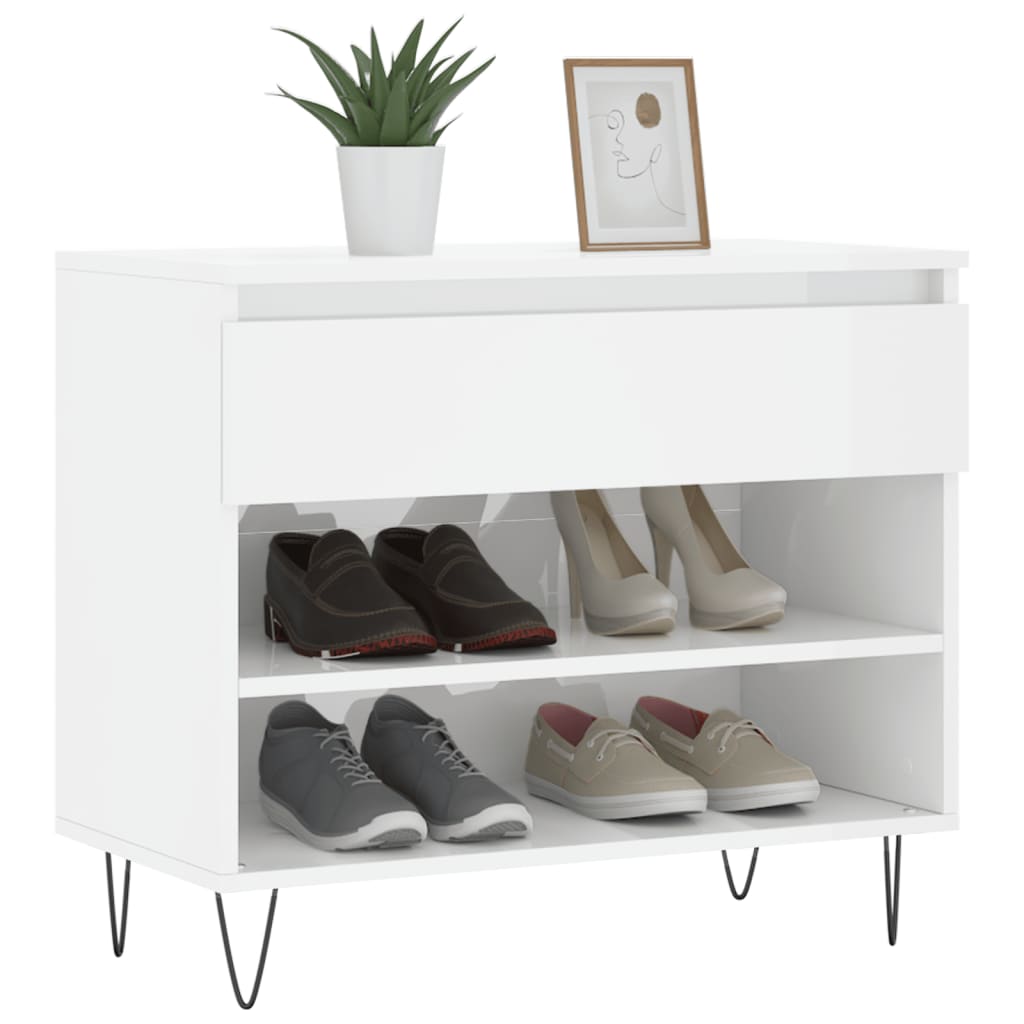 Vidaxx Schuhschrank 70x36x60 cm lackiertes Holz Hochglanz weiß