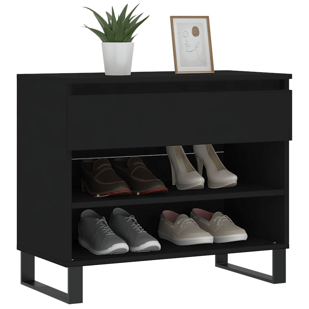 Vidaxx Schuhschrank 70x36x60 cm lackiertes Holz schwarz