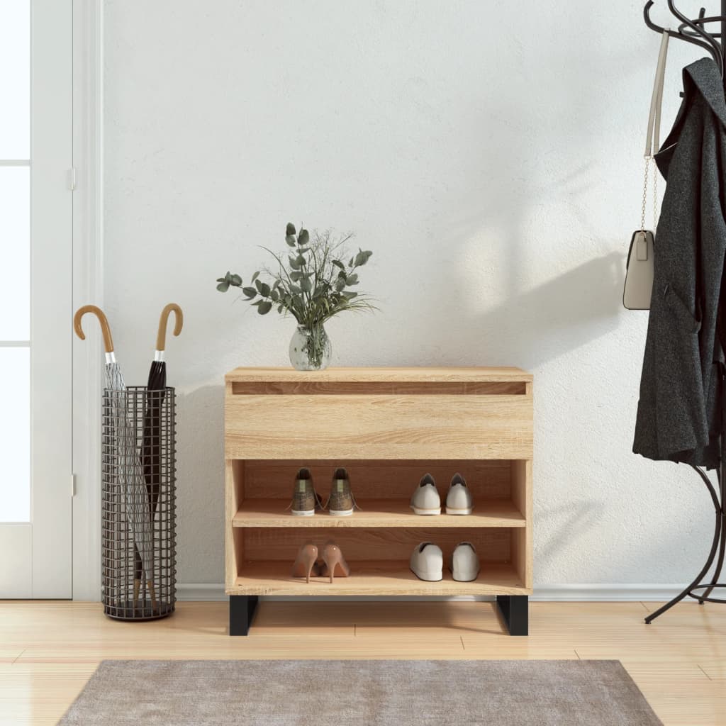 VidaXL Schuhschrank 70x36x60 cm, Holzwerkstoff Sonoma-Eiche