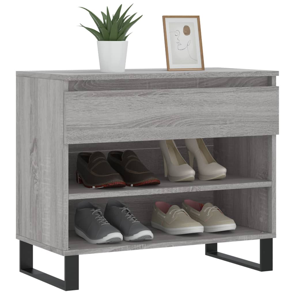 VidaXL Schuhschrank 70x36x60 cm Holzwerkstoff Sonomagrau