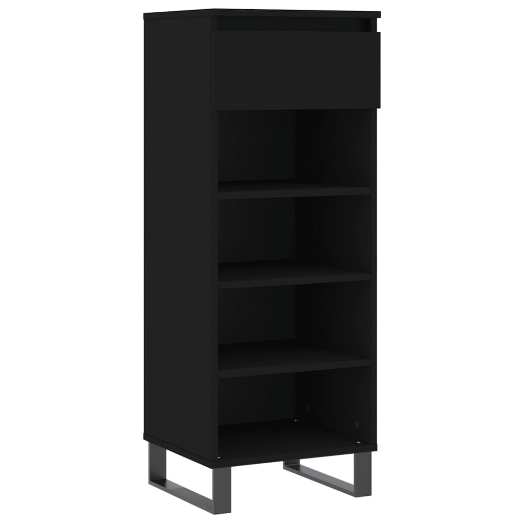 Vidaxx Schuhschrank 40x36x105 cm lackiertes Holz schwarz
