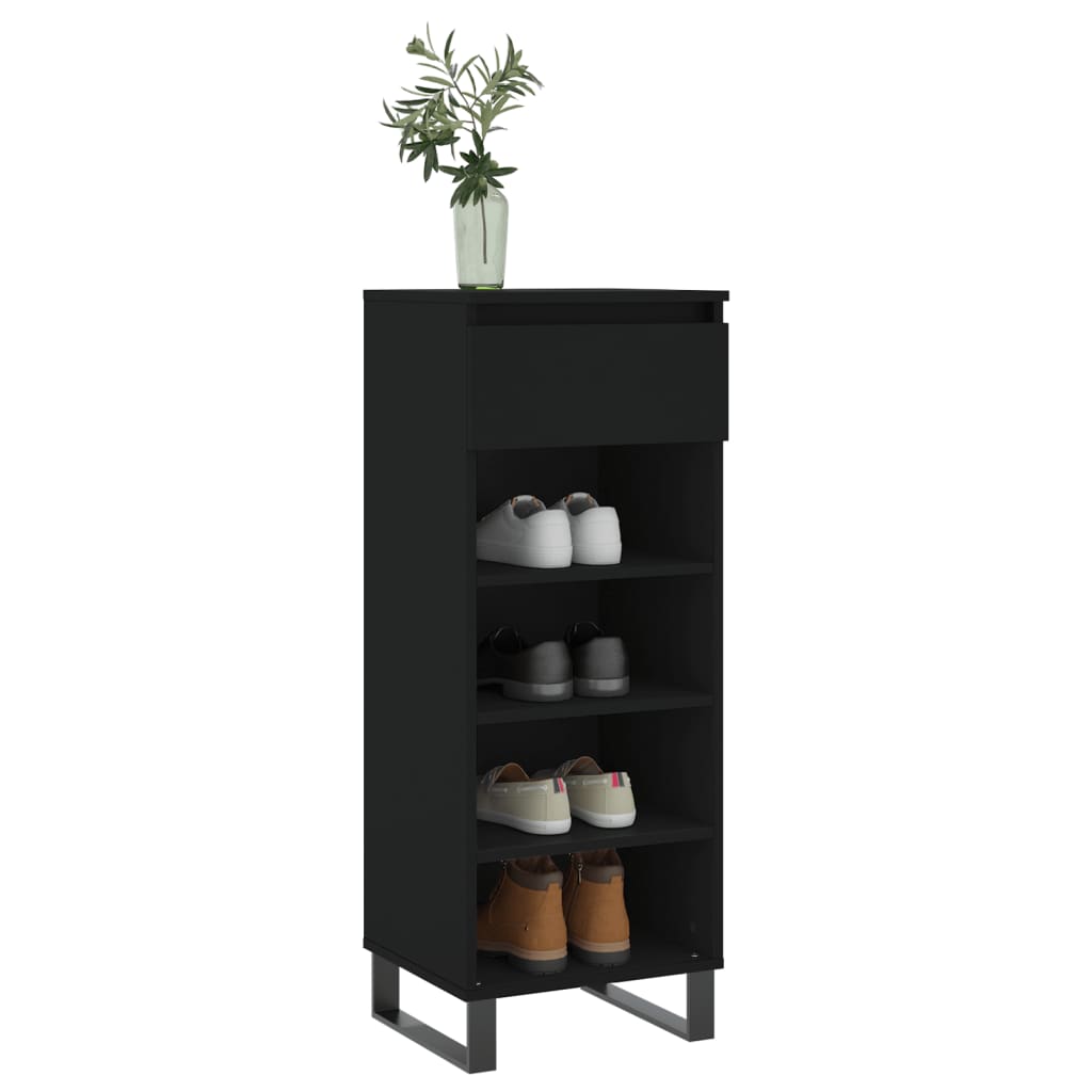Vidaxx Schuhschrank 40x36x105 cm lackiertes Holz schwarz