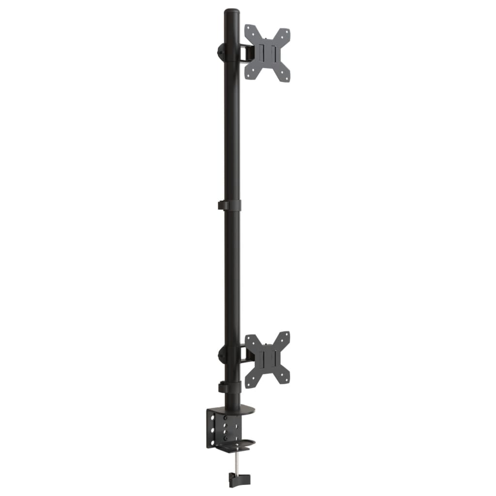 Vidaxl Monitorständer doppelt VESA 75 100 mm Stahl schwarz