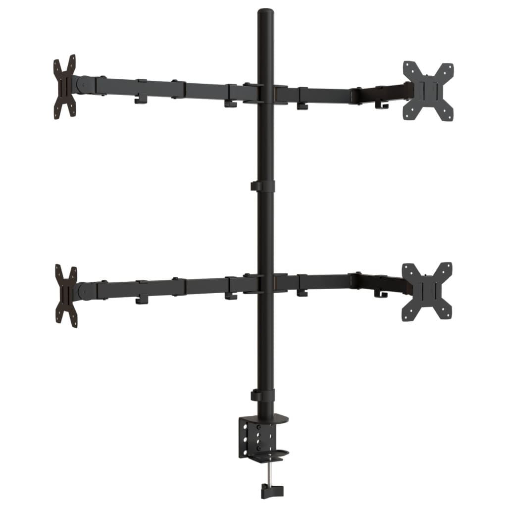 VidaXL Monitorhalterung VESA 75 100 mm schwarzer Stahl