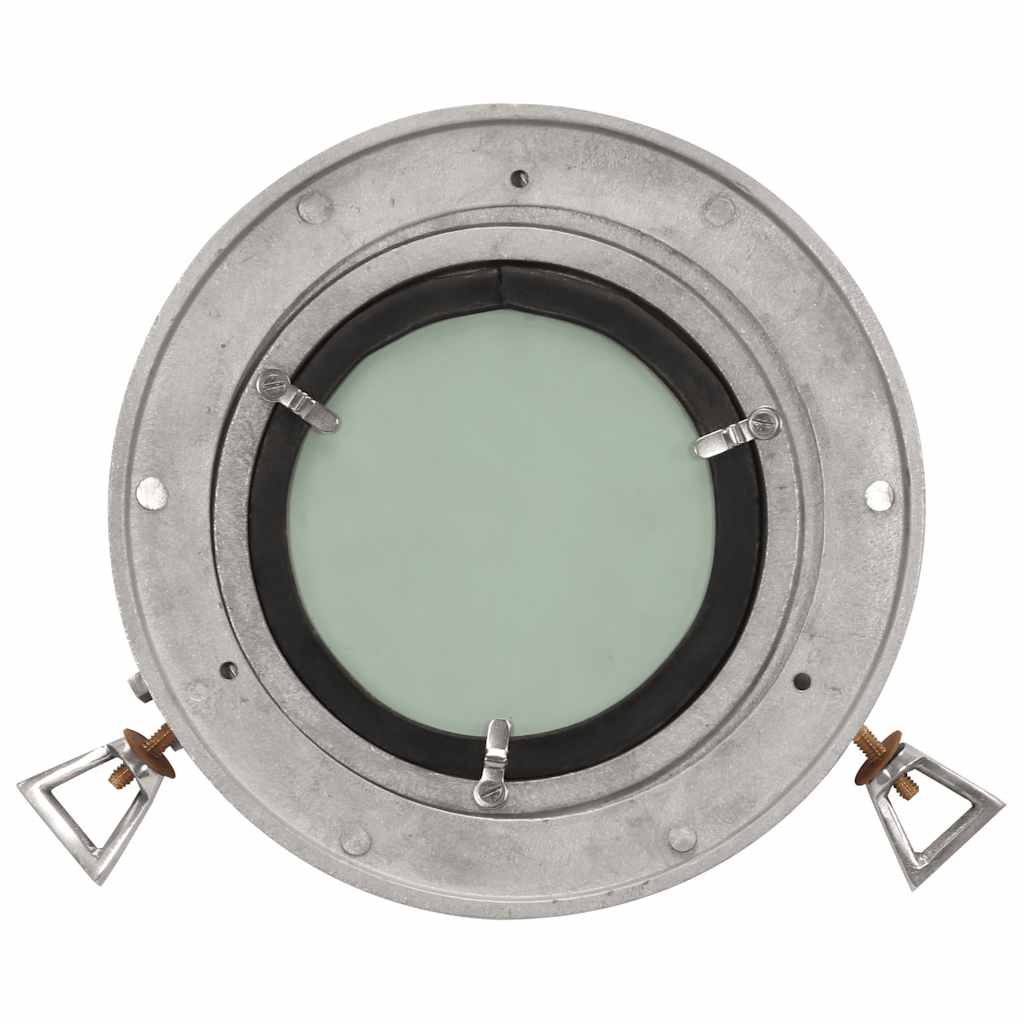 Vidaxl wandspiegel patrijspoort ø23 cm aluminium en glas