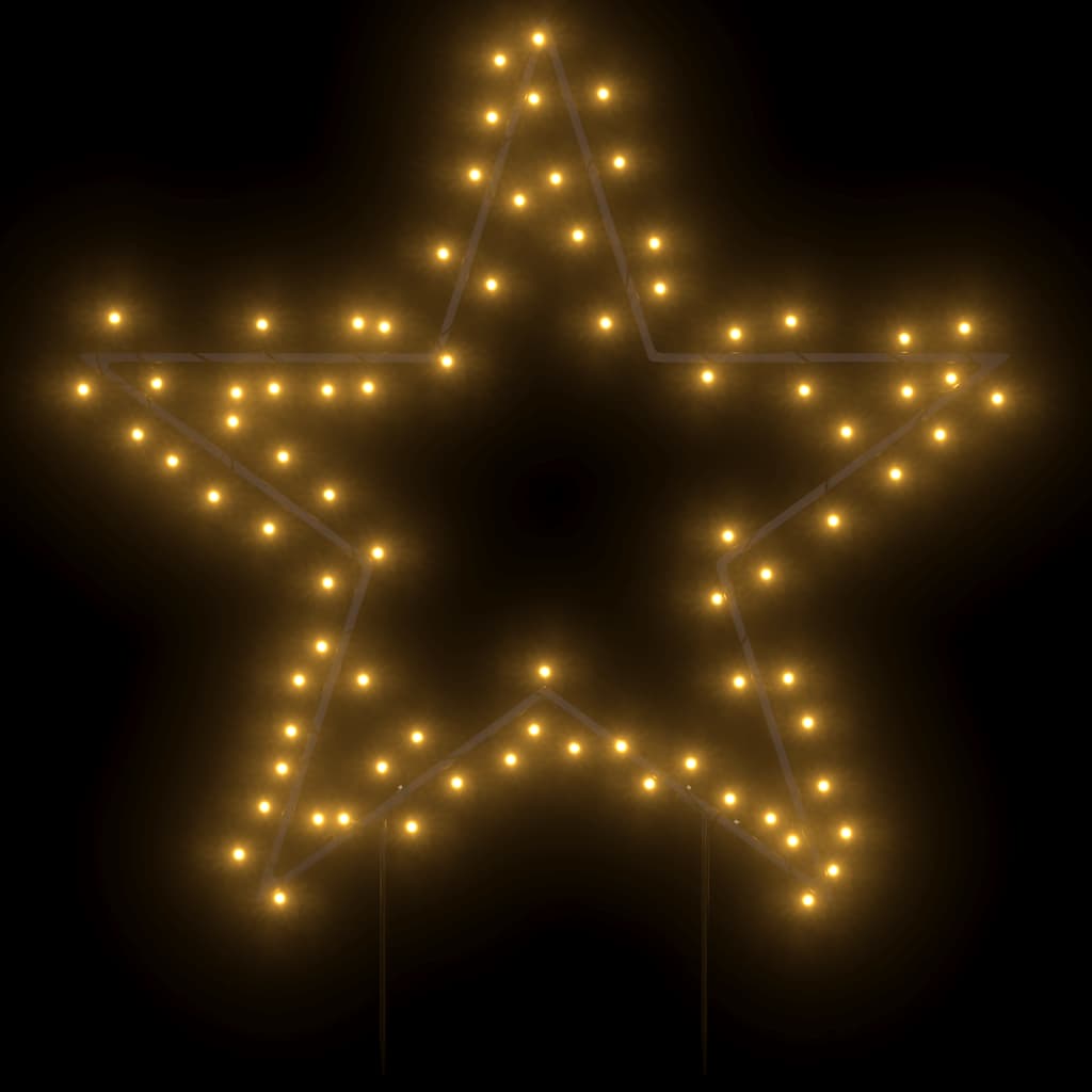 VidaXL Weihnachtsbeleuchtungsstern mit Erdspießen 80 LEDs 60 cm